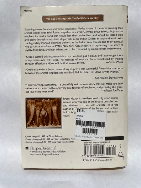 Modoc: The True Story of the Greatest Elephant That Ever Lived