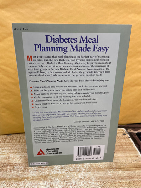 Diabetes Meal Planning Made Easy: How to Put the Food Pyramid to Work for Your Busy Lifestyle