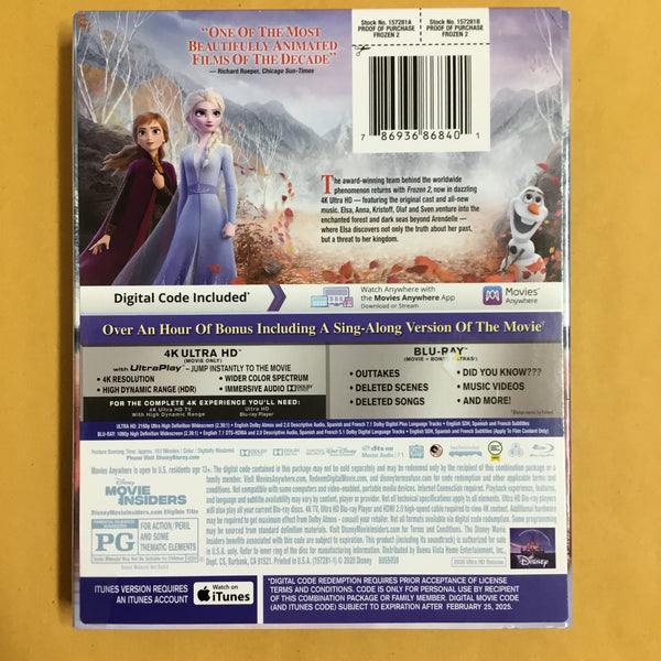 Disney Frozen II (4K Ultra + Blu Ray Edition, Target Exclusive)