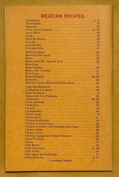Western Mexican Cook Book