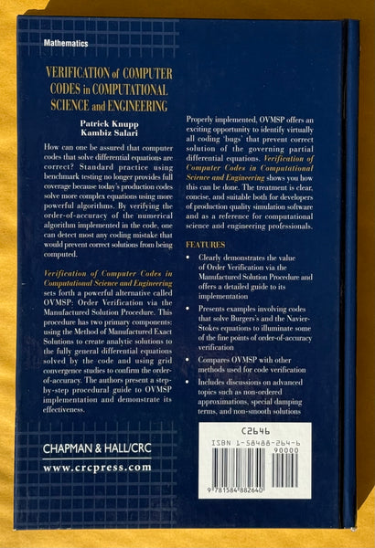 Verification of Computer Codes in Computational Science and Engineering