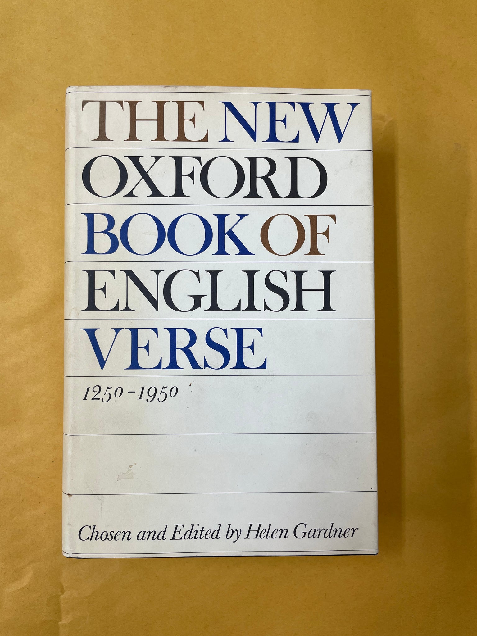 The New Oxford Book of English Verse