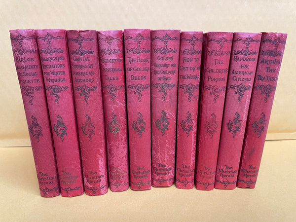 The Christian Herald Library (1895) Set of 10 Victorian Era Mini-Books