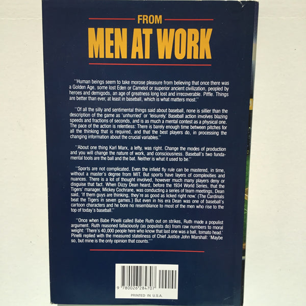 Men At Work: The Craft of Baseball