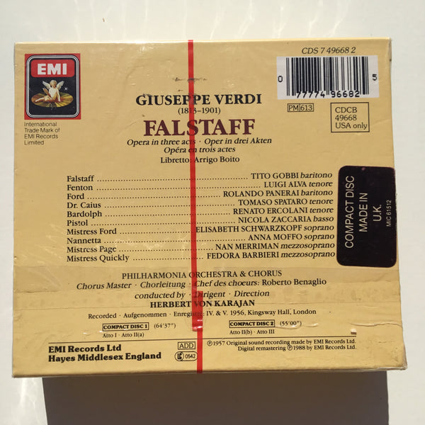 Guiseppe Verdi 'Falstaff' (Angel EMI) 2-CD Set